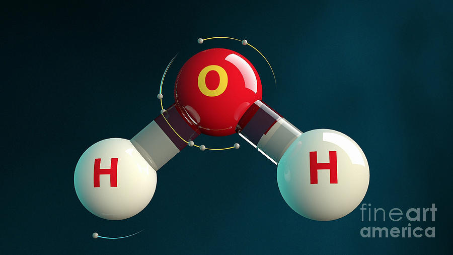 Chemical Bond Photograph - Chemical Bond Forms H2o Electrons by Intelecom