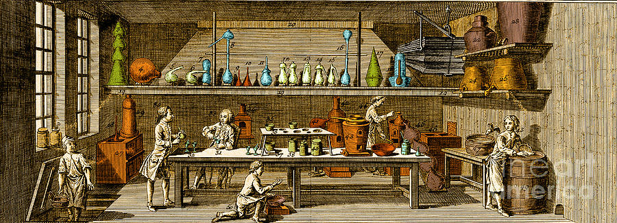 Chemical Lab, 1760 Photograph by Science Source