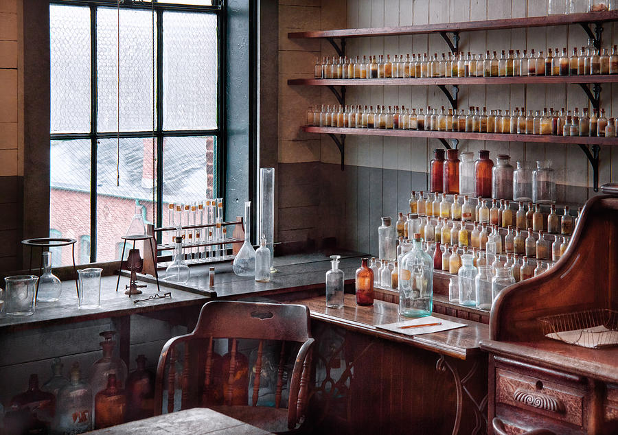 Vintage Photograph - Chemist - Perfume Science  by Mike Savad