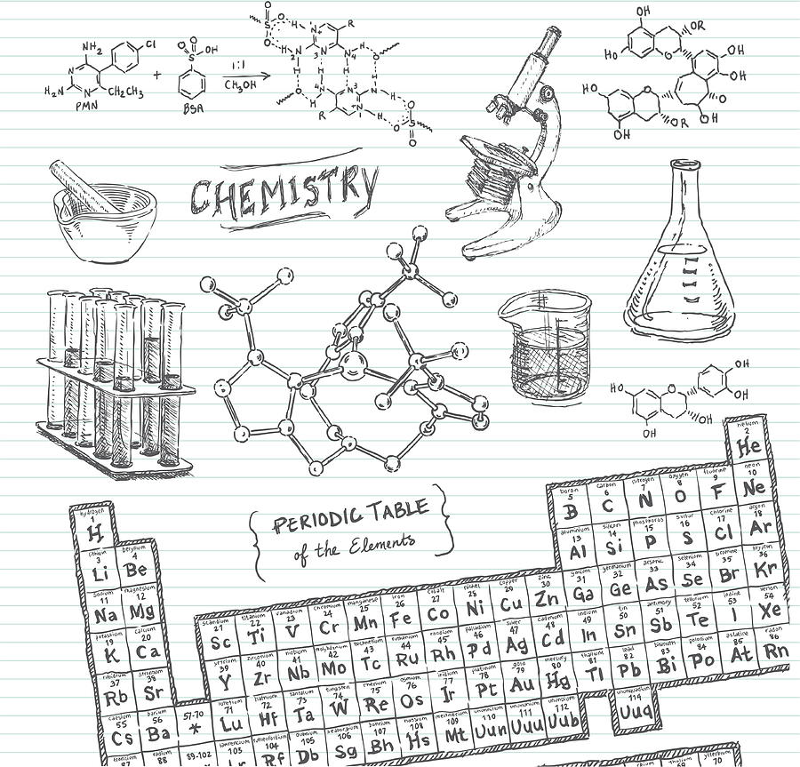Chemistry Doodle Sketches Drawing by Dddb