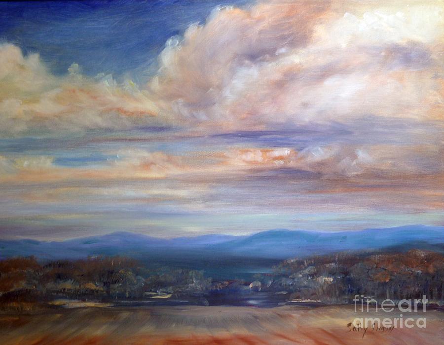 Chenango River Valley Painting by Sally Simon