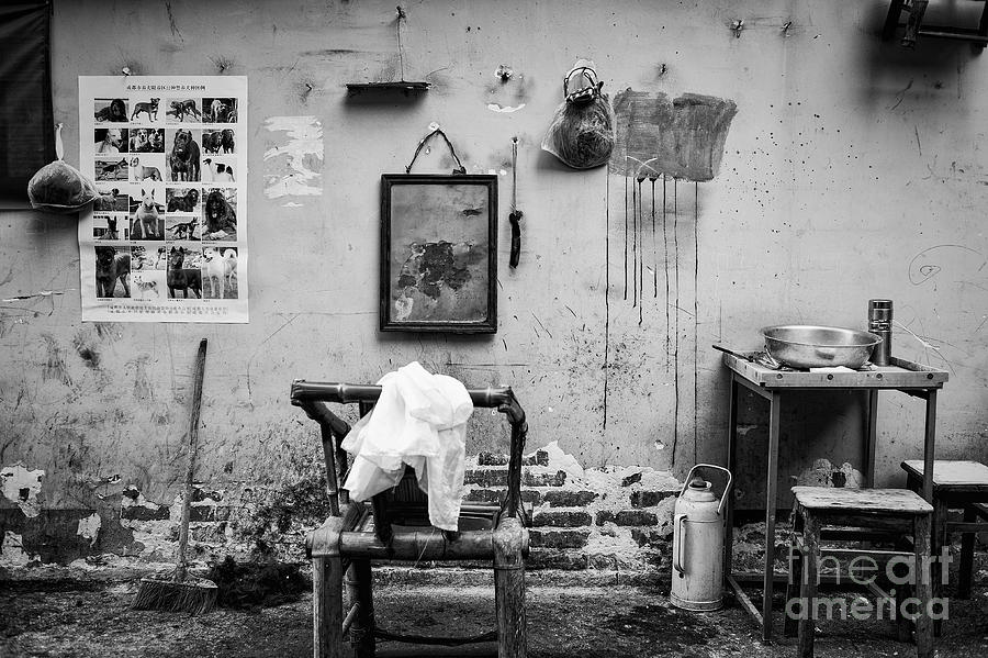 Chengdu Street Barber Photograph by Dean Harte
