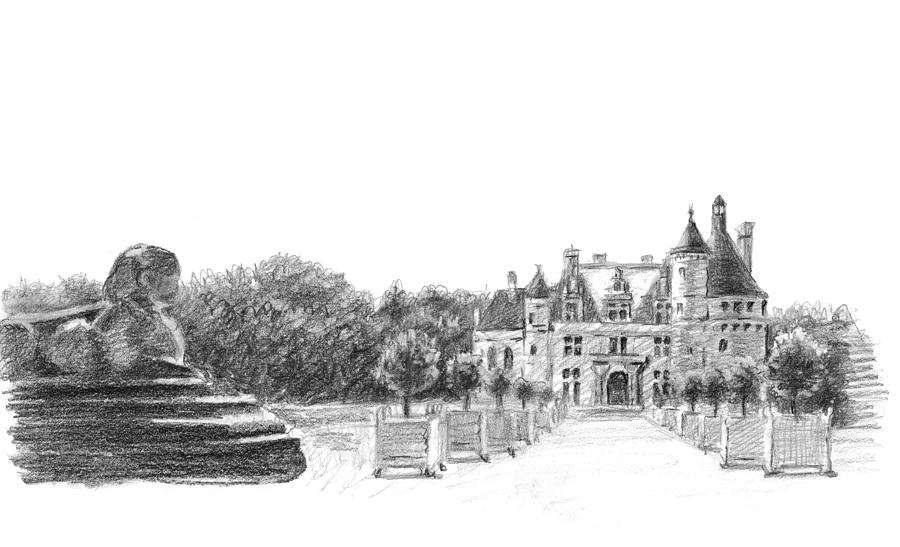 Chenonceau Entrance Drawing