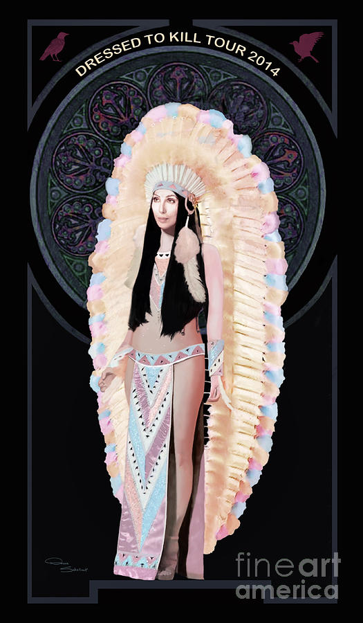 Cher Mixed Media - Cher Dressed To Kill tour 2014 by Donna  Schellack