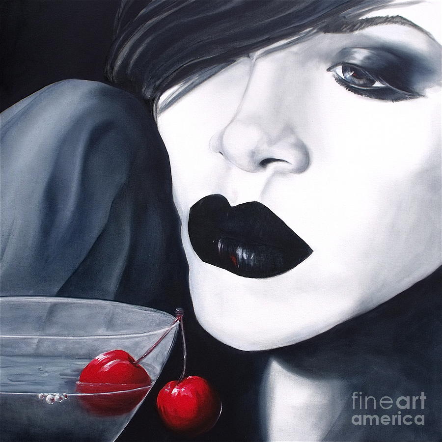 Martini Painting - Cherie by Diane Daigle
