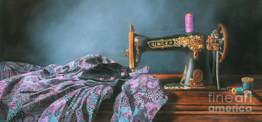 Still Life Painting - Cherished Threads by Tamara Oppel