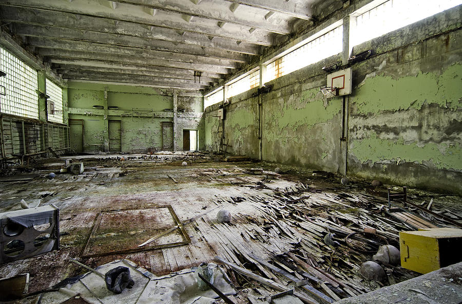 Chernobyl school after disaster. Photograph by Zbruch Chernobyl school after disaster. Photograph by Zbruch