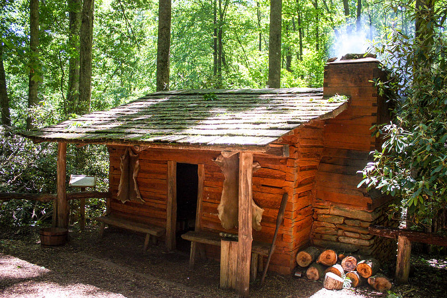 Cherokee Cabin Oconaluftee Indian Village 2 Photograph By Cynthia Woods