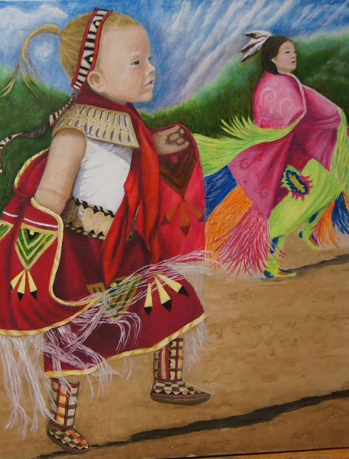 Cherokee Ribbon Dancers Painting