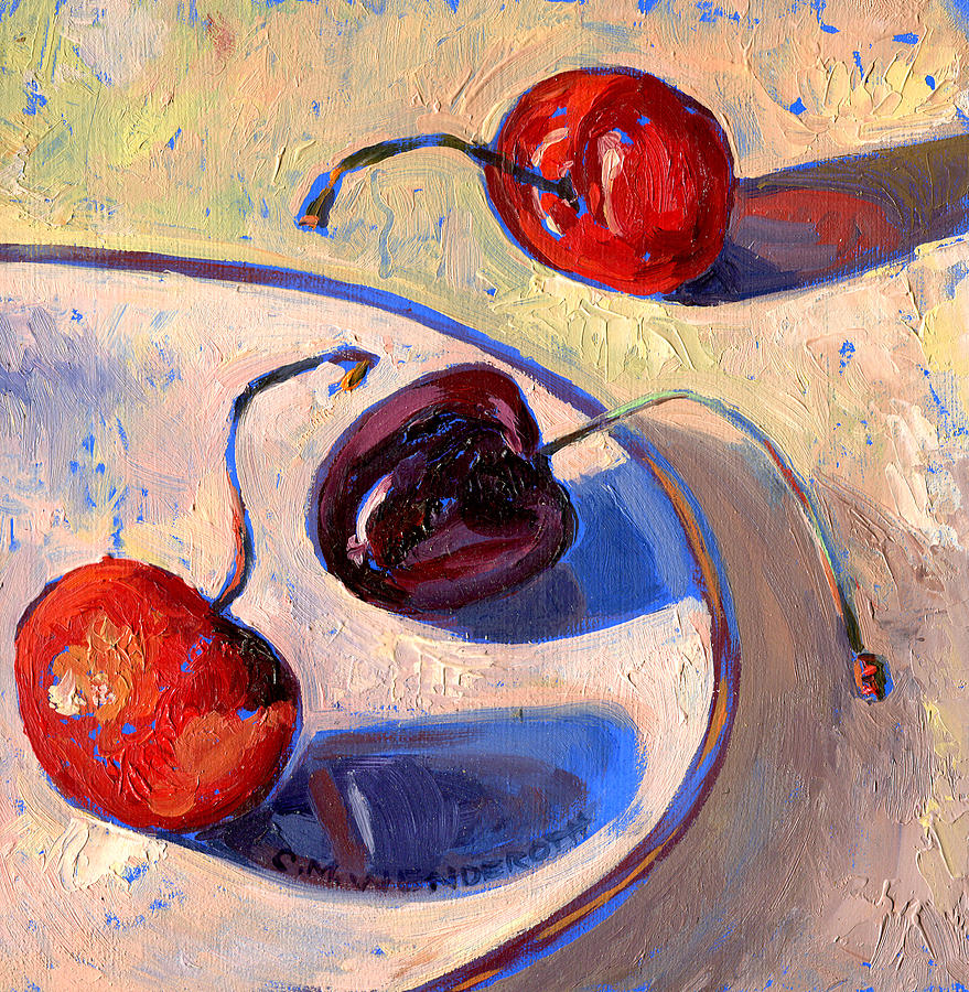 Cherries Painting by Christine Wenderoth | Fine Art America