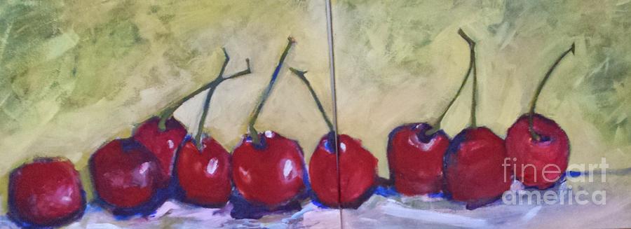 Cherries In Season Painting by Sherry Harradence