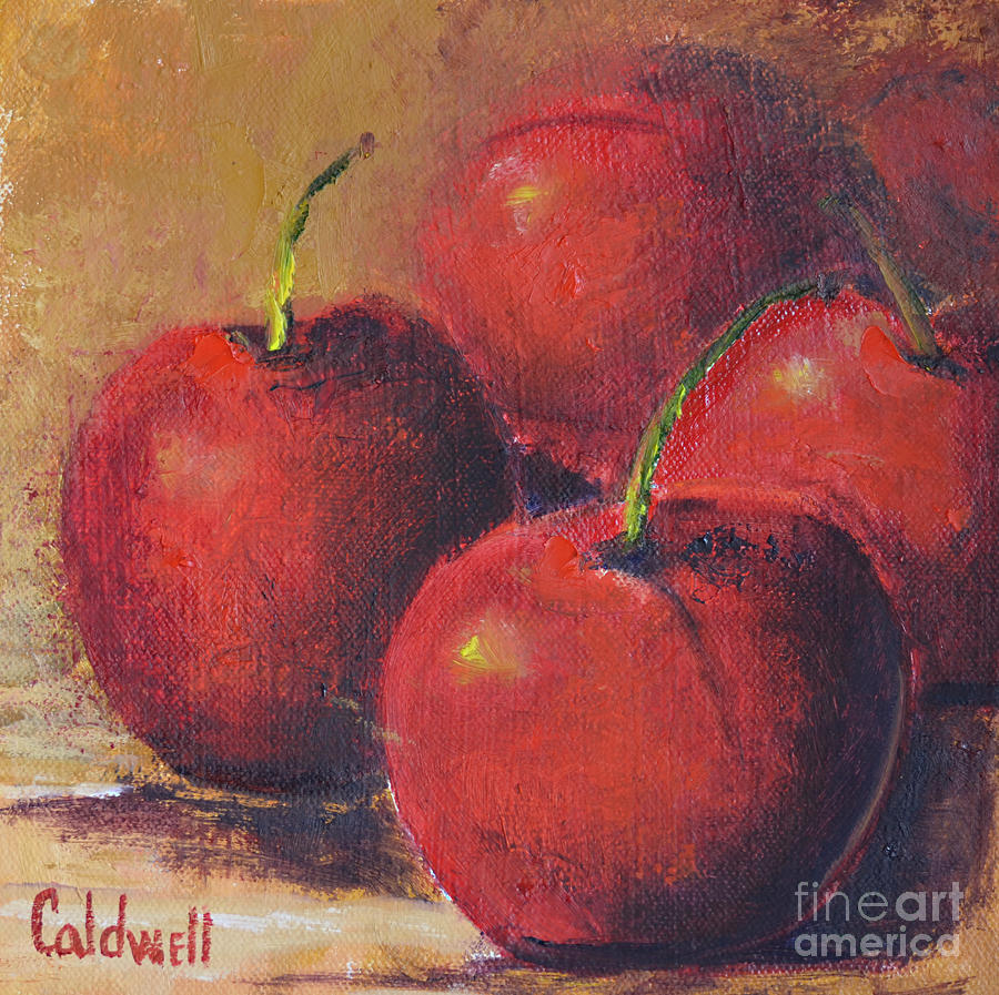 Cherries Painting by Patricia Caldwell