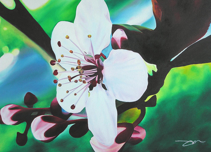 Cherry blosom Painting by Joshua Morton