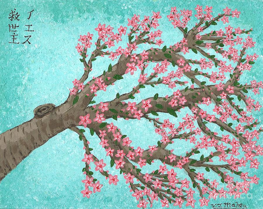 Cherry Blossom 1 Painting by Vicki Maheu