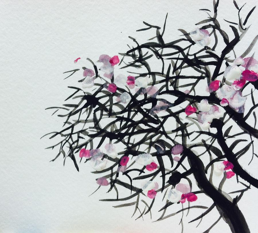 Cherry blossom 2 Painting by Hae Kim
