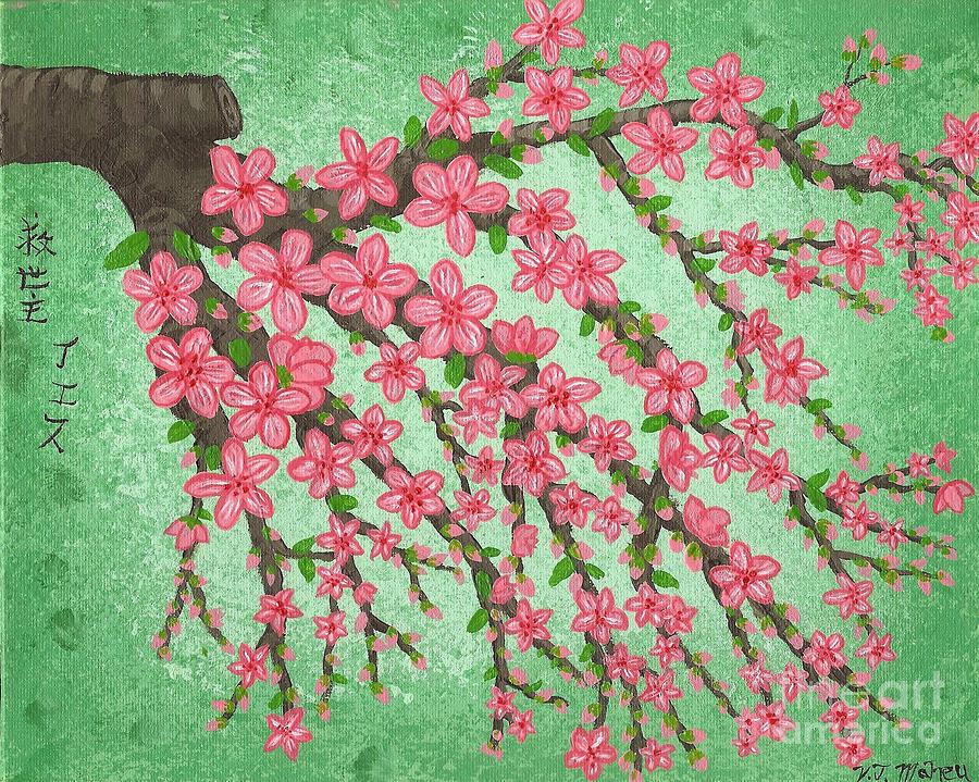 Cherry Blossom 2 Painting by Vicki Maheu