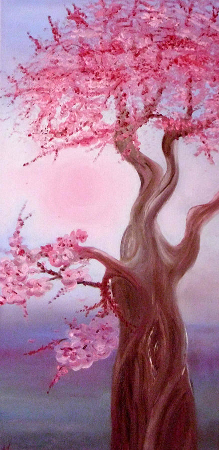 Cherry Blossom Painting by Anya Vysotskaya - Fine Art America