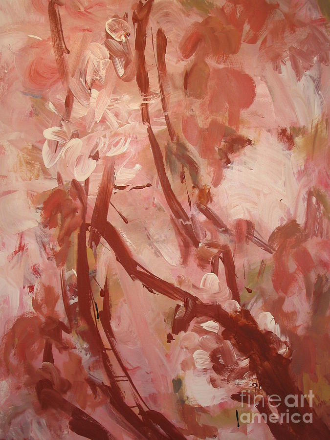 Cherry Blossom Painting by Fereshteh Stoecklein