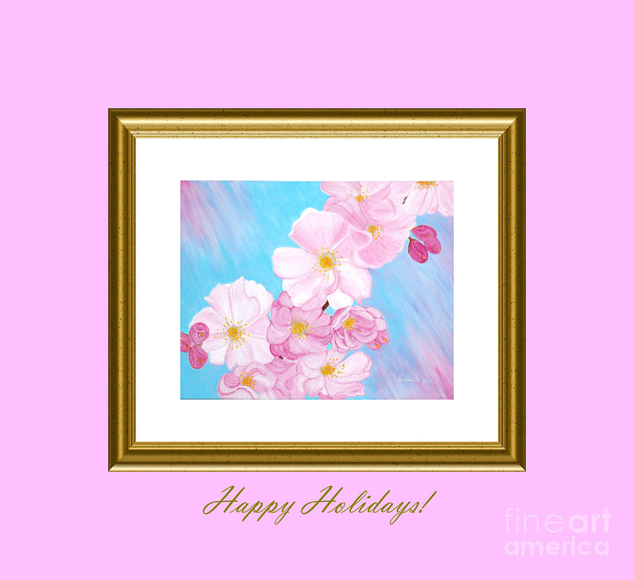Cherry Blossom. Happy Holidays Digital Art by Oksana Semenchenko