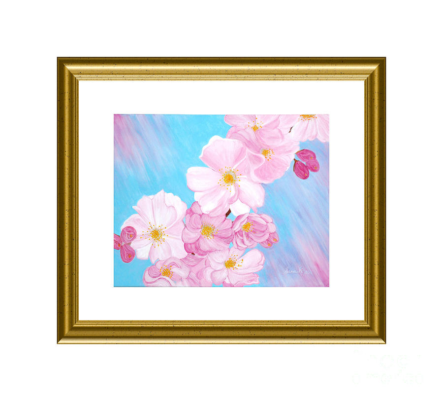Cherry Blossom Painting by Oksana Semenchenko