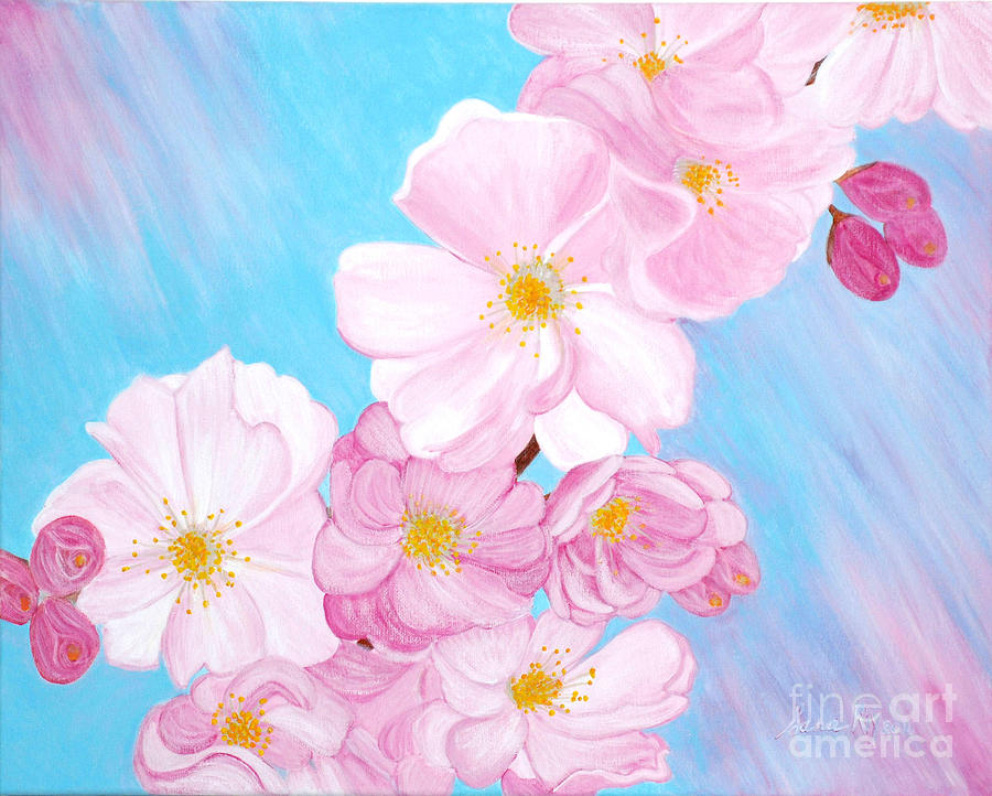 Cherry Blossom. Soul  Collection. Painting by Oksana Semenchenko