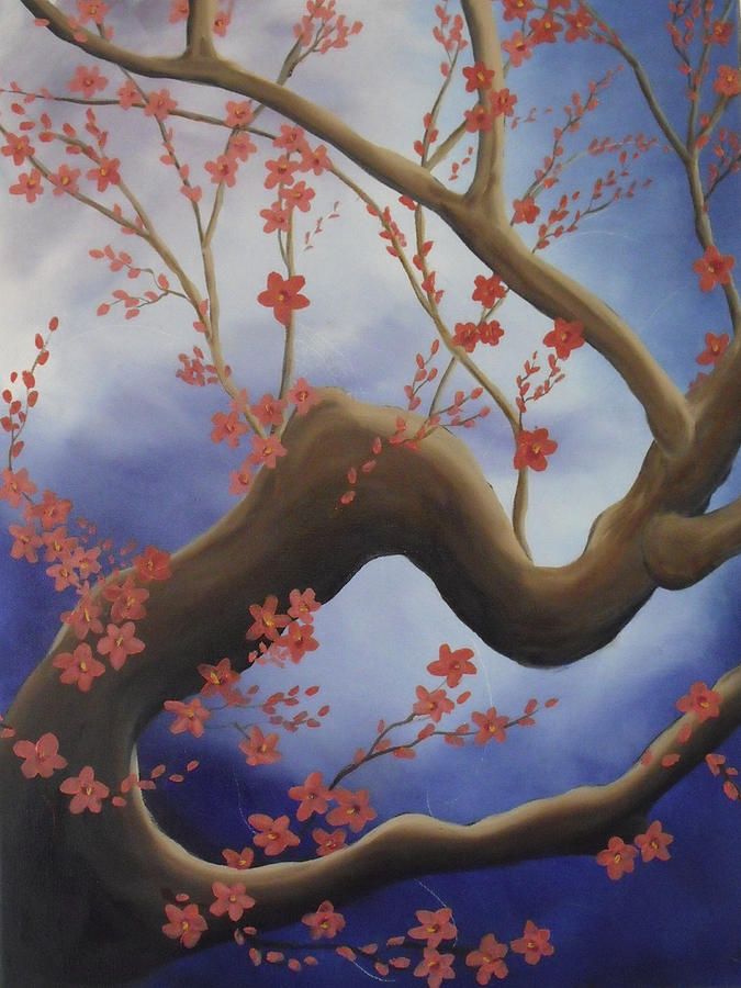 Tree Painting - Cherry Blossom Tree 1 by Randall Brewer
