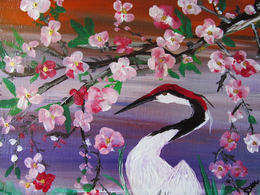 Cherry Blossoms Painting by Susan Voidets