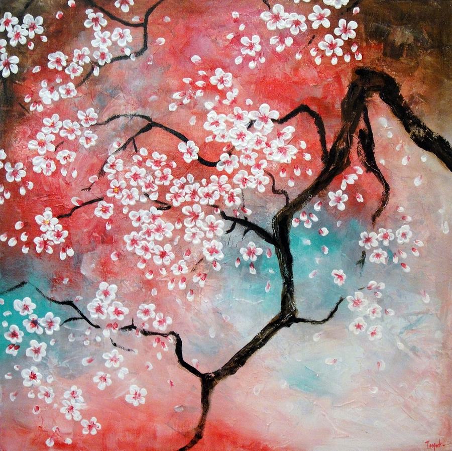 Nature Painting - Cherry Blossoms by Tomoko Koyama