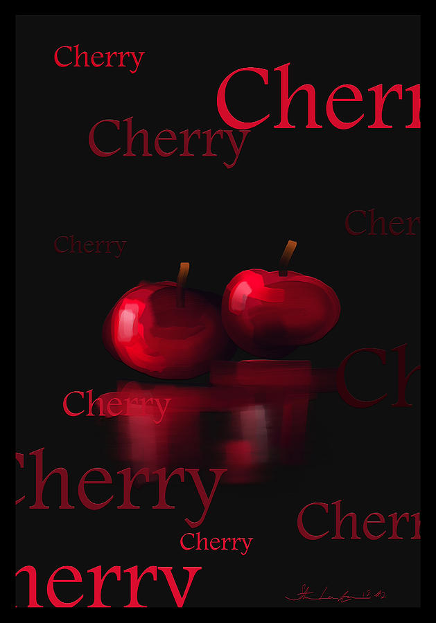 Cherry - Fruit and Veggie Series - #2  Painting by Steven Lebron Langston