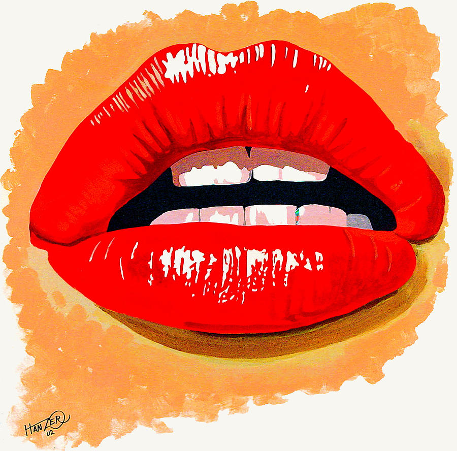 Cherry Lips Painting by Jack Hanzer Susco - Fine Art America