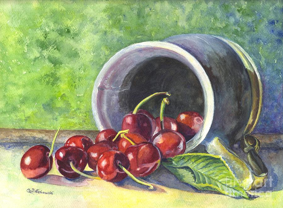 Cherry Pickins Painting by Carol Wisniewski