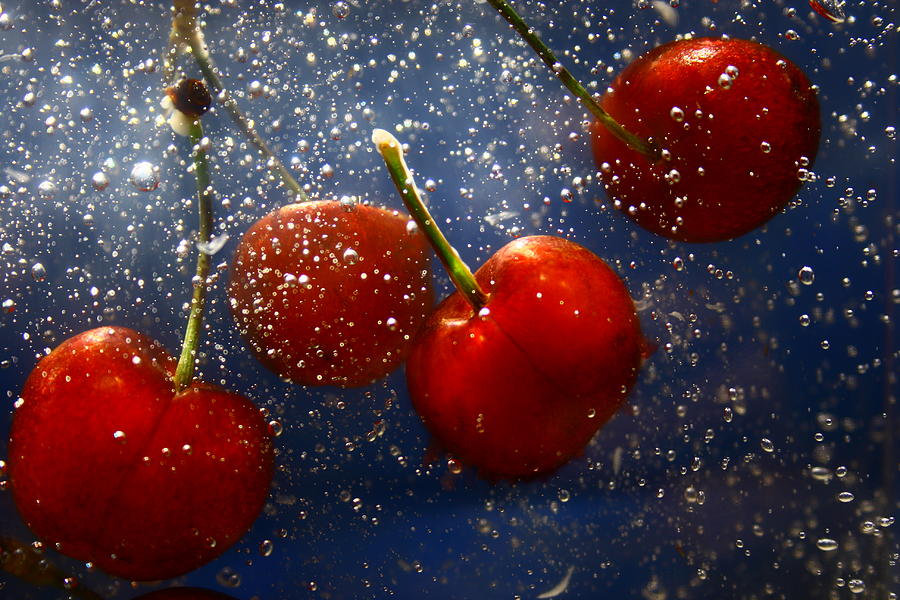 Cherry Splash Photograph by Paula Brown