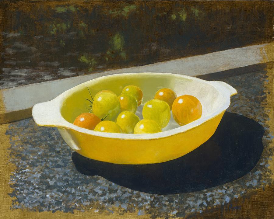 Cherry Tomatoes Just Picked Painting by H Chris Ross - Fine Art America