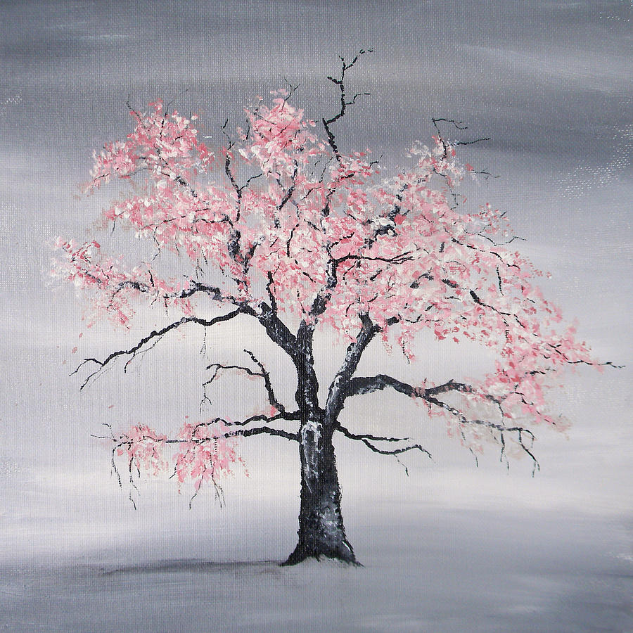 Cherry Tree Painting by Sabrina Zbasnik