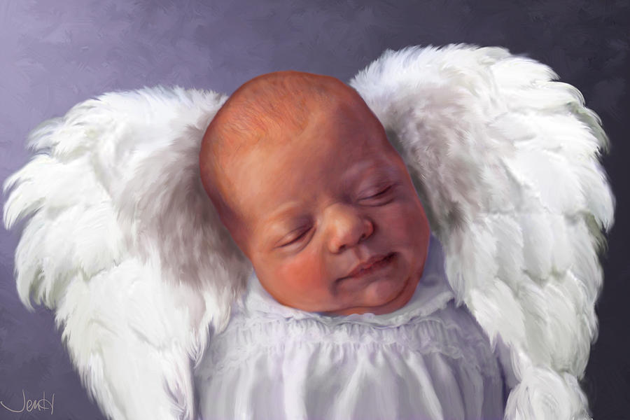 Cherub Painting by Jennifer Hickey - Fine Art America