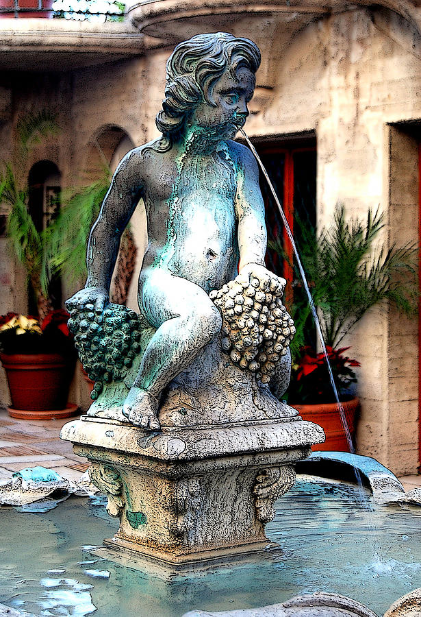 Cherub Water Fountain Photograph by Sandra Selle Rodriguez