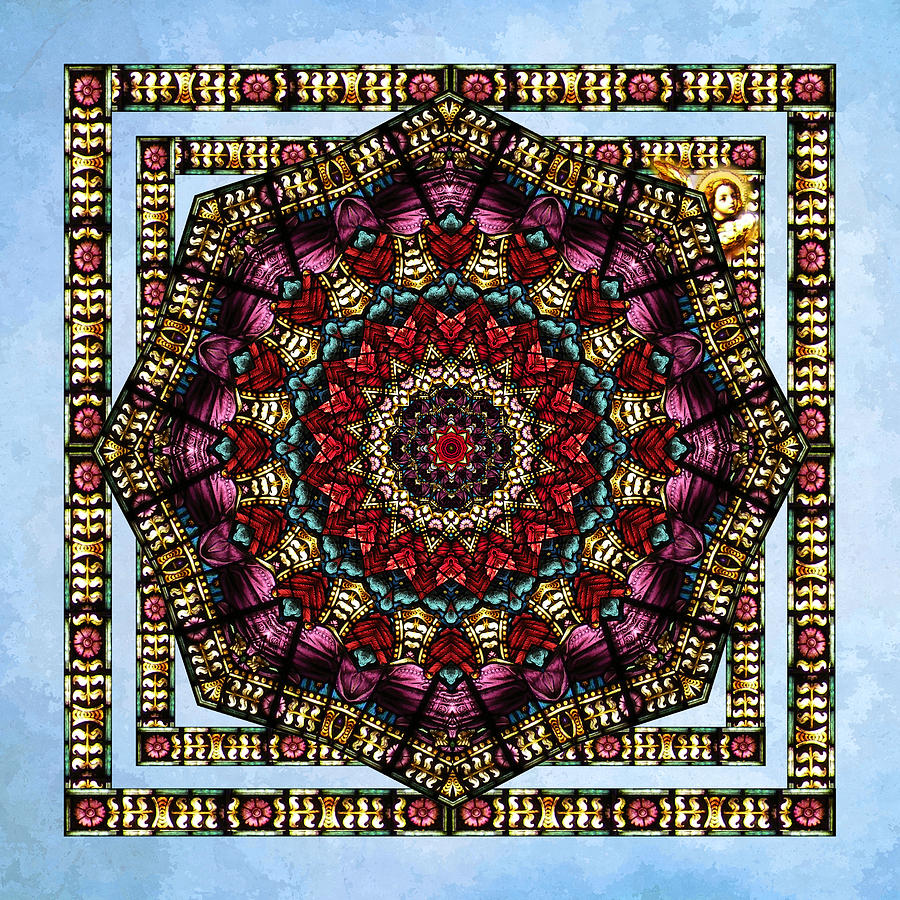 Cherub Window Kaleidoscope Digital Art by Deborah Smith