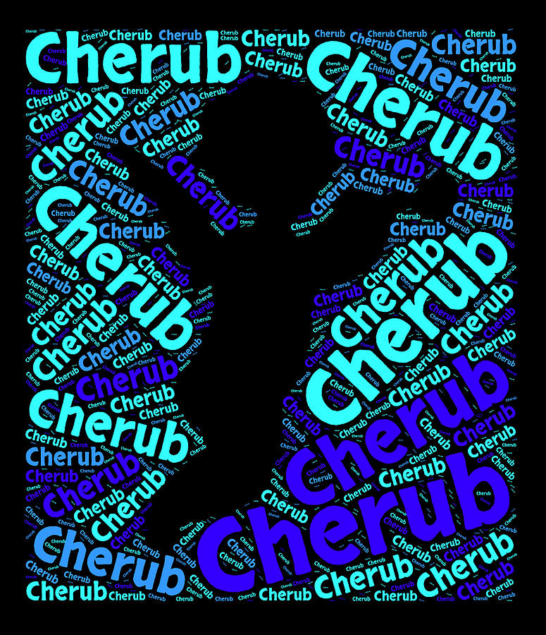 Cherub Word Cloud Painting by Bruce Nutting