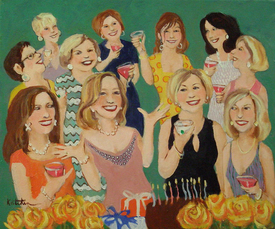 Cheryls Fabulous Birthday Painting by Carole Katchen