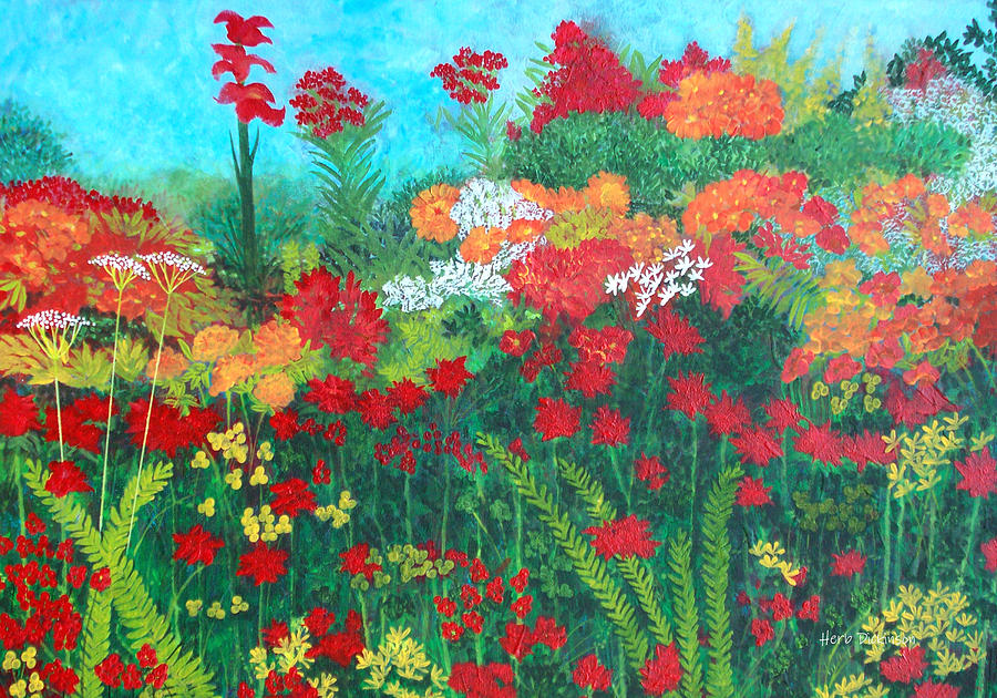 Cheryls Garden Painting by Herb Dickinson