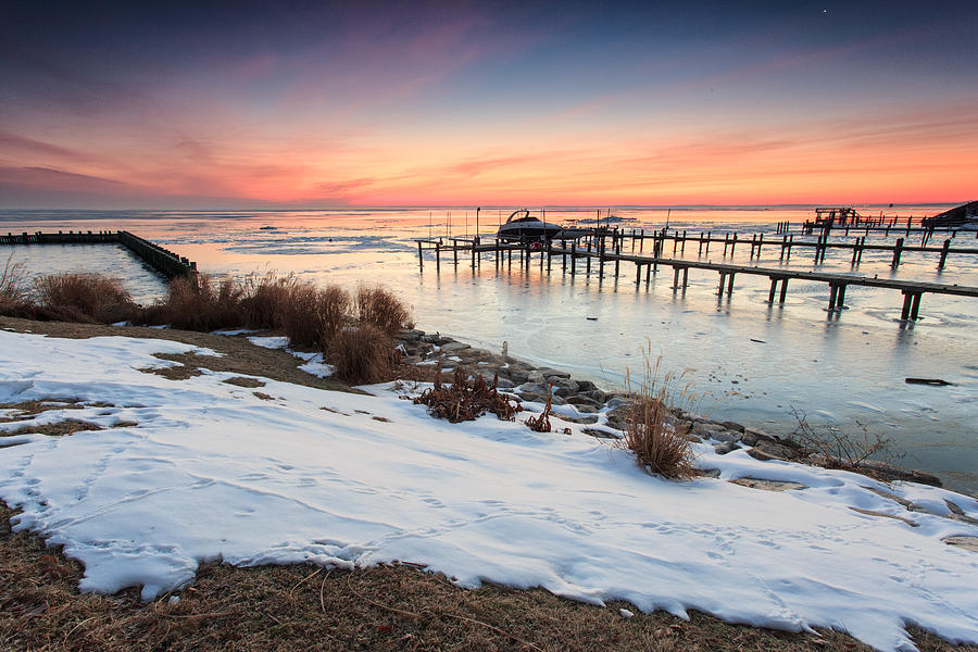 Boat Photograph - Chesapeake Bay Freeze by Jennifer Casey