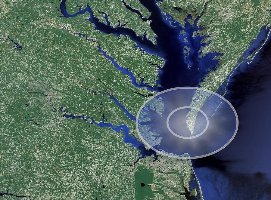 Chesapeake Bay Impact Site Photograph by Nasa/science Photo Library ...