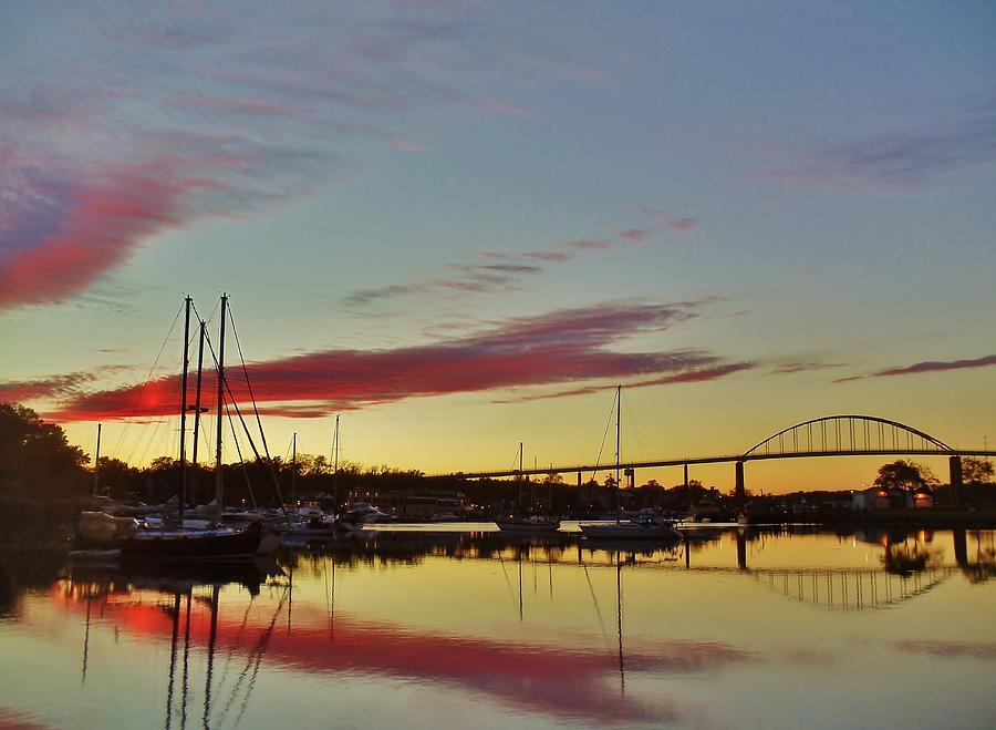 Chesapeake City Sunset Photograph by Ed Sweeney