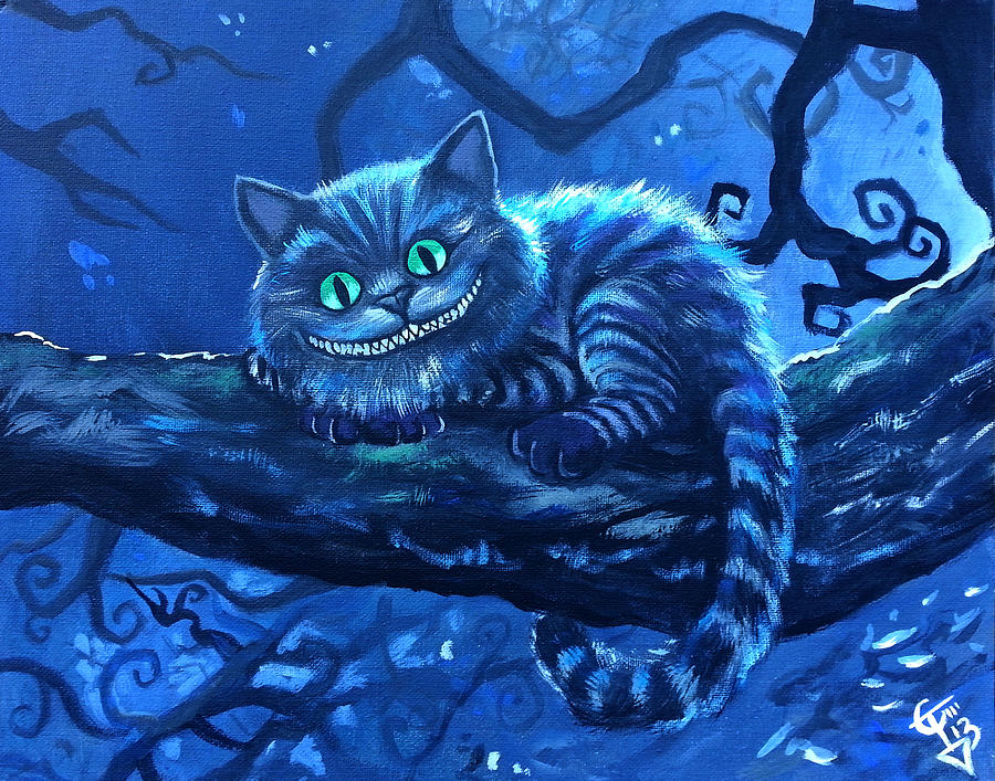 Cheshire Cat Painting by Tom Carlton