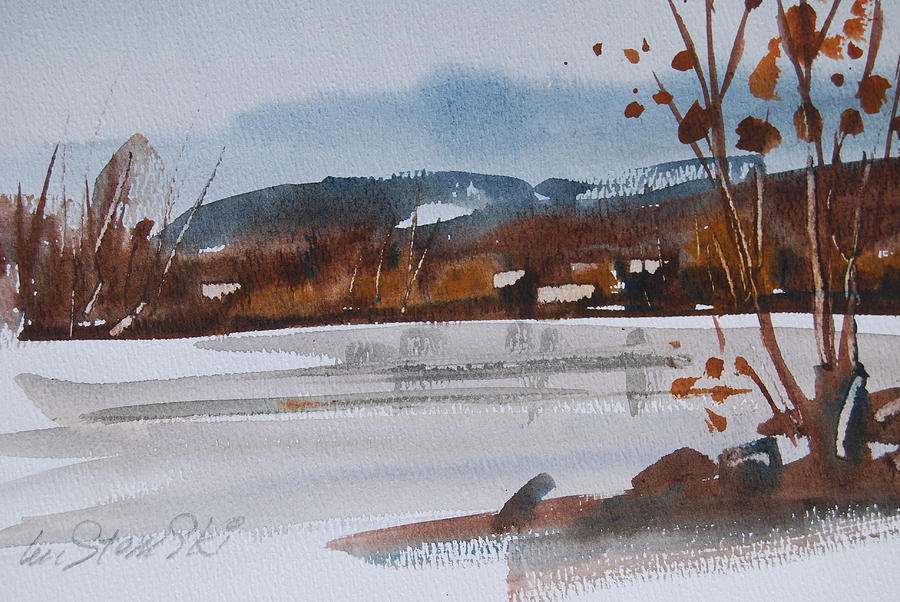 Water Color Painting - Cheshire Lake study by Len Stomski