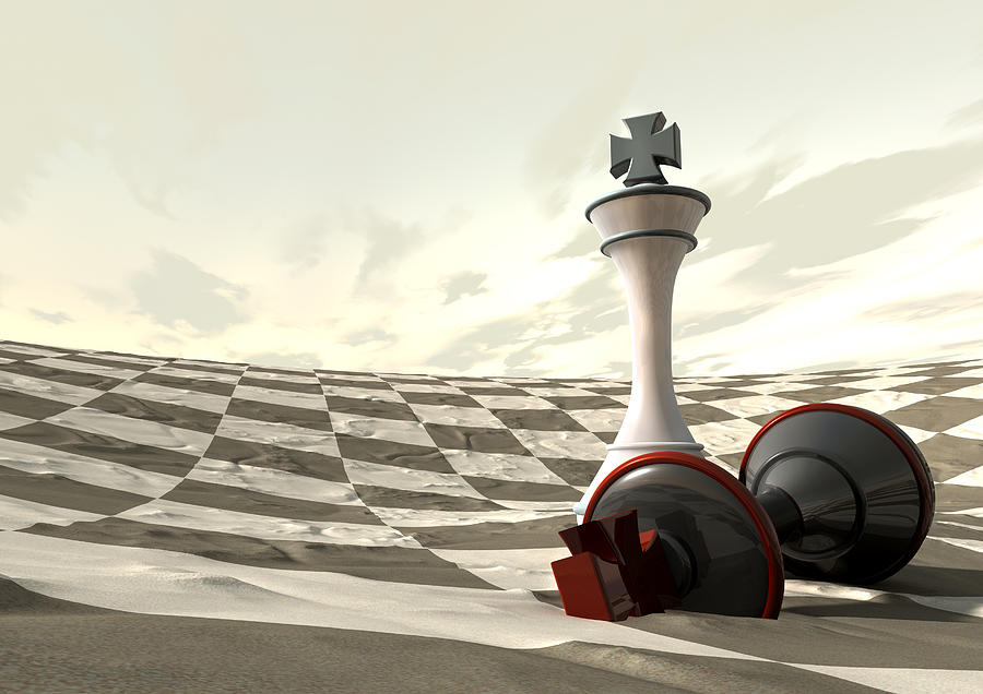 Chess Digital Art - Chess Desert Game Over by Allan Swart Chess Digital Art - Chess Desert Game Over by Allan Swart