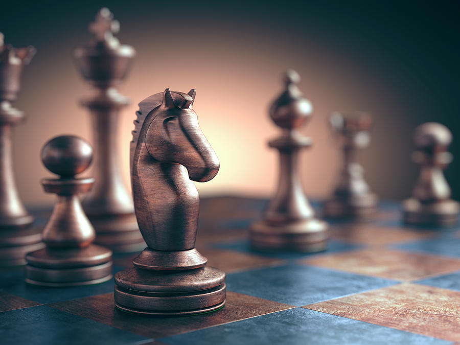 Chess Piece On Chess Board Photograph by Ktsdesign