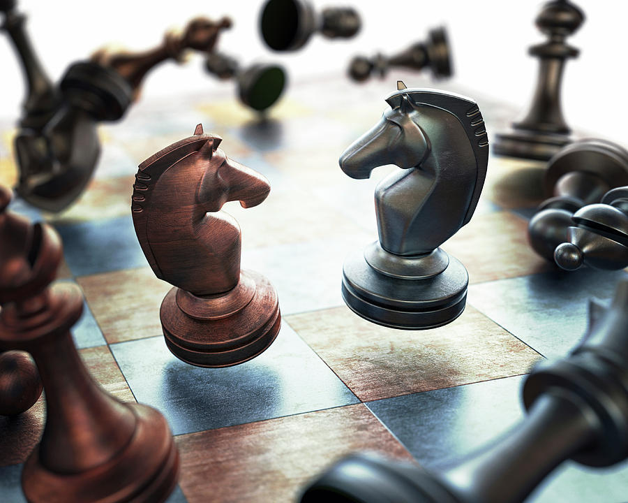 Knight Chess Pieces Poster by Ktsdesign - Fine Art America