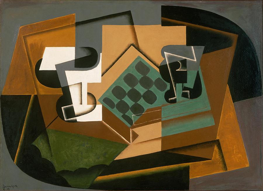 Chessboard glass and a dish Mixed Media by Juan Gris - Fine Art America