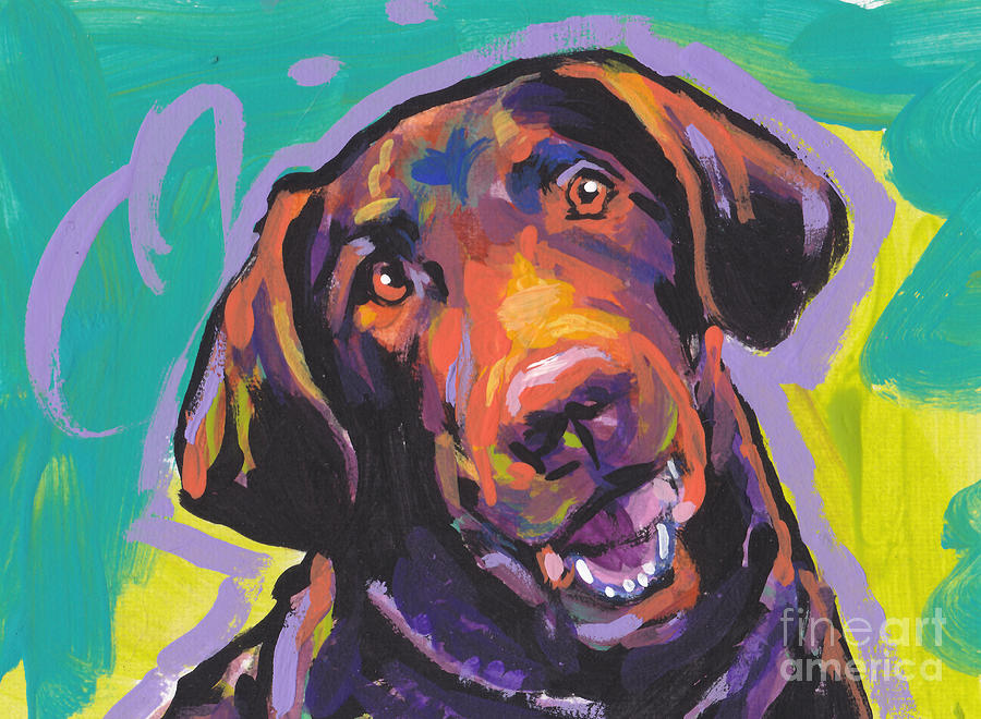 Dog Painting - Chessie Smile by Lea S